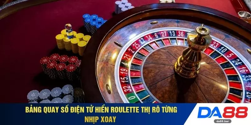 Bảng quay số điện tử hiển Roulette thị rõ từng nhịp xoay 