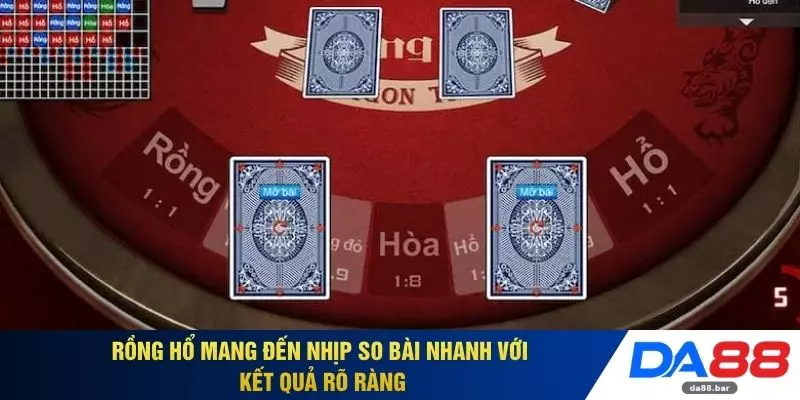 Rồng hổ mang đến nhịp so bài nhanh với kết quả rõ ràng