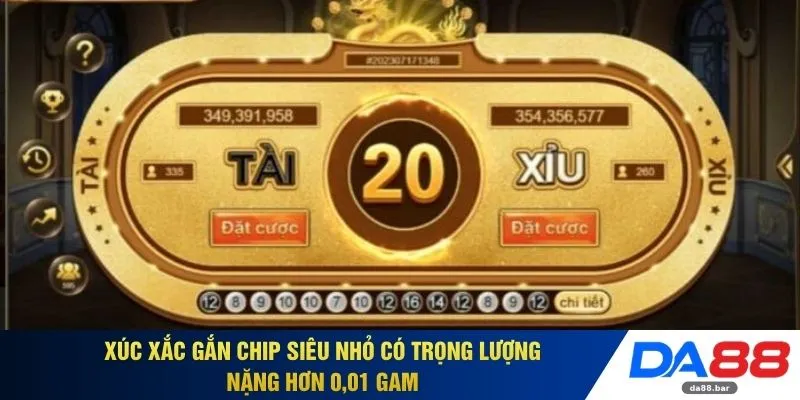 Xúc xắc gắn chip siêu nhỏ có trọng lượng nặng hơn 0,01 gam